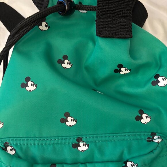 Forever 21 x Disney Mickey Mouse Print Mini Backpack Sling Bag Green - Picture 7 of 7